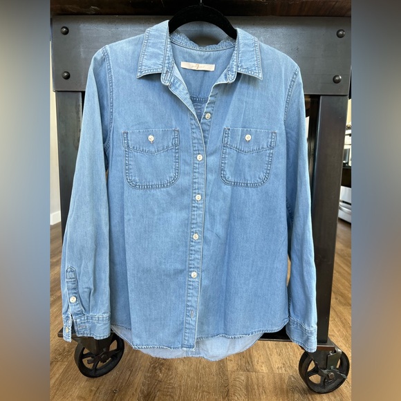 7 For All Mankind - denim button up - size unk - Picture 1 of 7